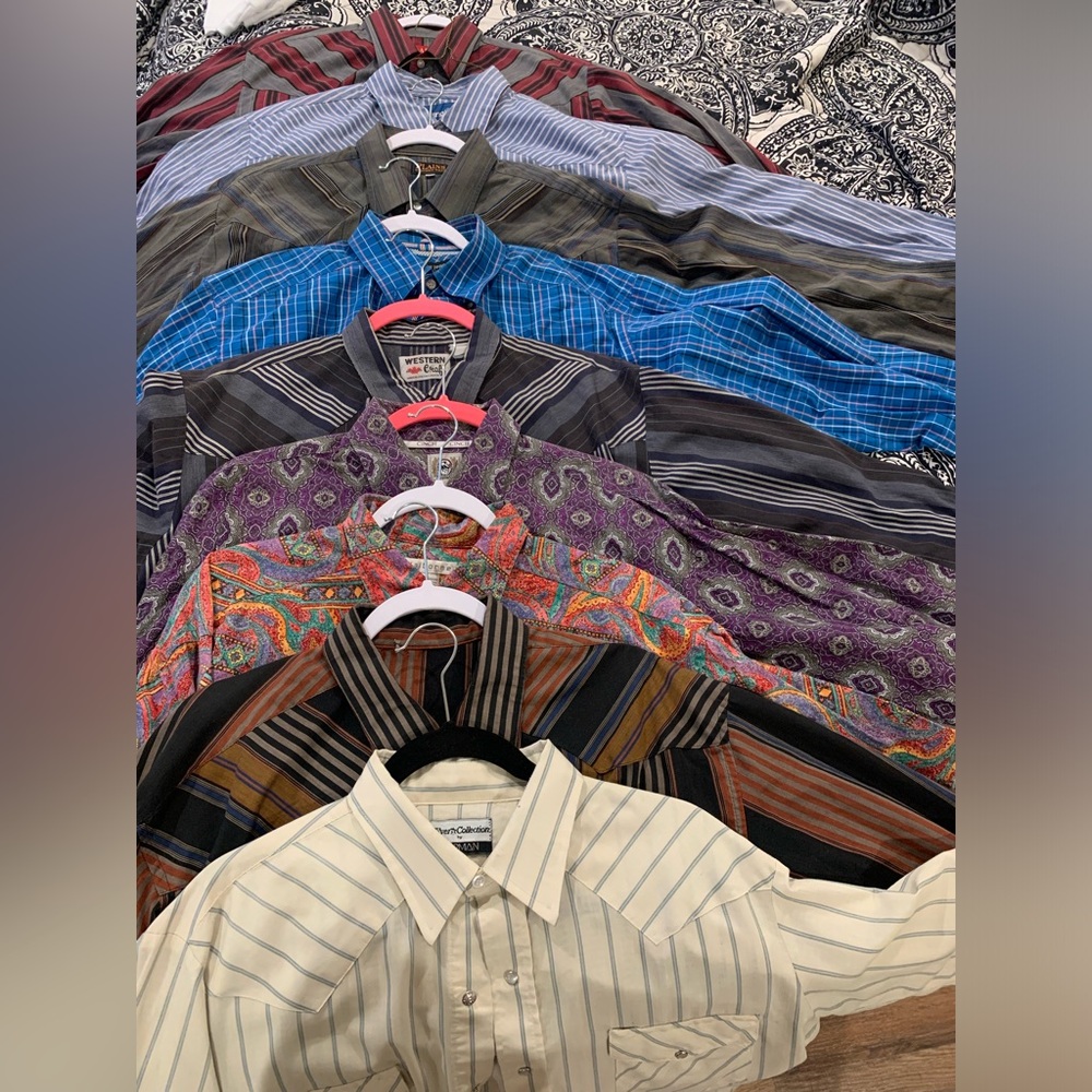 Pearl snap vintage shirts different styles & prices and different brands
